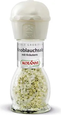 Produktbild von Kotanyi Knoblauchsalz mit Kräutern 50 g in Mühle grob + fein / Gewürzmühle