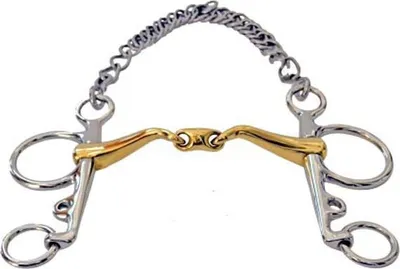 Image de Sefton Cyprium Gold Pelham 45º, embouchure à double fente, branches longues, embouchure dorée, 13,5 cm, dorée, 13,5 cm