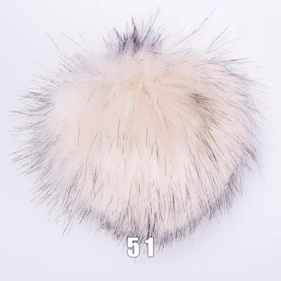 Produktbild von YarnArt Furry Pompons - Kunstfell Haarbommel 51 creme