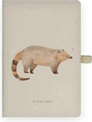 Produktbild von Mr. & Mrs. Panda Notizheft Nasenbär - Transparent - Geschenk, Nasenbären, Skizzenbuch, Bär, Adressbuch, Rüsselbär, Kladde, Journal, Tagebuch, notizbuch, Lustige Sprüche