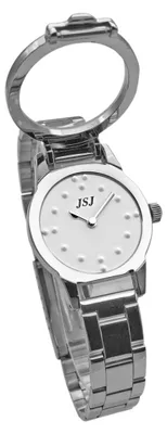 Imagen del producto de Reloj analógico de cuarzo para mujer, con esfera táctil y correa de acero inoxidable, diseñado para personas con discapacidad visual