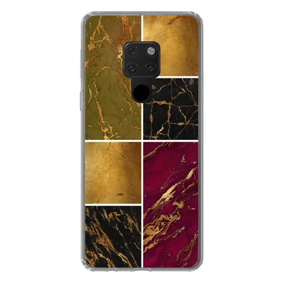 Produktbild von MuchoWow® Handyhülle Schutzhülle Hülle für Huawei P40 Lite Marmor - Gold - Schwarz - Rosa Silikon Softcase Handy Hülle - Handy