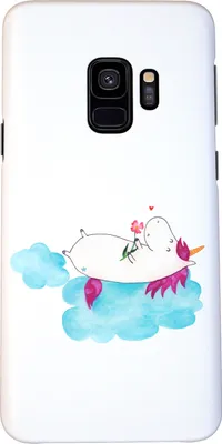 Produktbild von Mr. & Mrs. Panda Samsung Galaxy S9 Handyhülle Einhorn Verliebt - Weiß - Geschenk, Unicorn, Cover, Einhörner, Hülle, Handy Schutzhülle, Freundin, Liebesbeweis, Liebe, Case