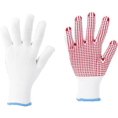 Produktbild von Strickhandschuh  weiss mit Noppen Gr.9