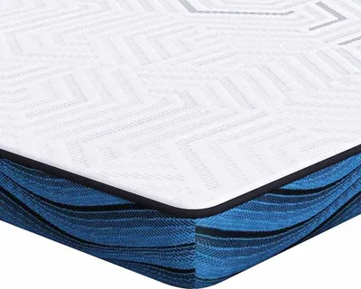 Image de vidaXL Surmatelas blanc 180 x 200 cm Tissu jacquard