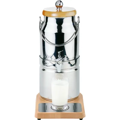 Produktbild von APS Milchspender - Edelstahl, Holz - 3 L