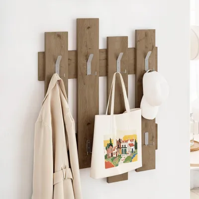 Zdjęcie produktu dla DECORTIE Wieszak Wave dąb 64 x 4 x 81 cm
