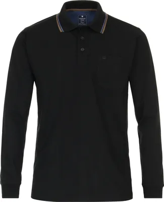 Produktbild von REDMOND Langarm-Poloshirt Schwarz XL Regular Fit