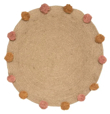 Produktbild von Kinder-Juteteppich POMPONS 78 cm