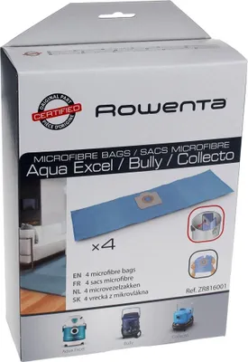 A box of Rowenta microfibre vacuum cleaner bags.