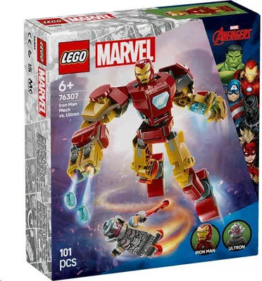 Obrázok produktu pre LEGO Iron Man v robotickom obleku vs. Ultron, Stavebnica, 6 rok / roky, Plast, 101 kusov, 141 g