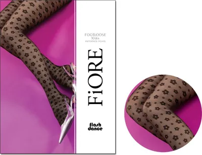 Produktbild von Geblümte Damenstrumpfhose auf Mesh 3 Black