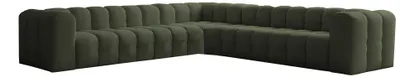 Produktbild von Ecksofa Baloo Corner Groß, 8-Sitzer, für das Wohnzimmer, Stoff Tiffany, grün