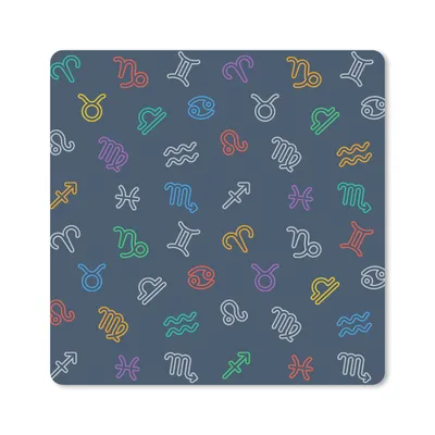 Produktbild von MuchoWow® Mauspad Mousepad Zodiac - Muster - Astrologie 30x30 cm - Mousepads - Maus Mat - Pad - Mausunterlage - Gaming