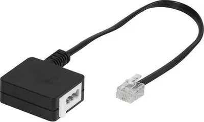 Produktbild von Telefon Adapter, TAE-F-Kupplung auf RJ11-Stecker 6p4c, 0,2 m (45066)