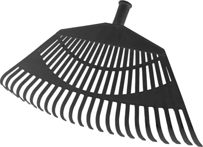 Immagine prodotto di Rastrello trapezoidale in plastica nera con 32 denti