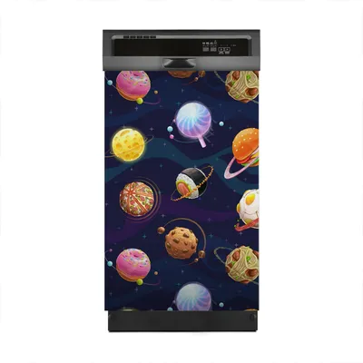 Produktbild von Aufkleber sticker 45x70 cm Dekorative folie Spülmaschine - cartoon planeten