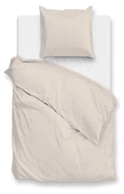 Produktbild von Zohome Flanella di Lino Bettbezug - 135x200 cm – 100% Baumwoll-Flanell – Hochwertige Bettwäsche mit motiv – Weich - Atmungsaktiv und Hautfreundlich – inkl. 80x80 cm Kissenbezug – Beige