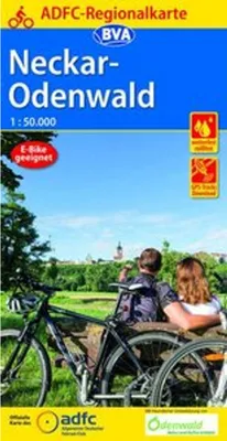 Image de Carte régionale ADFC Neckar-Odenwald, 1:50.000, résistante aux déchirures et aux intempéries, tracés GPS à télécharger