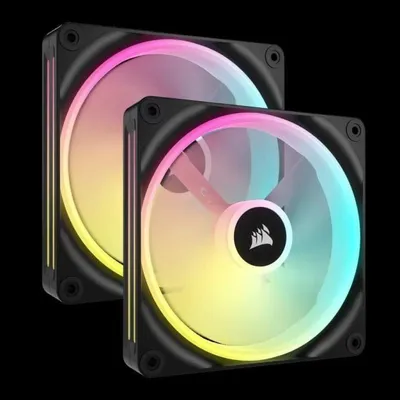 Zdjęcie produktu dla Wentylator PC CORSAIR iCUE LINK QX140 RGB, 140 mm, PWM, 480-2000 obr/min, Palier a lévitation magnétique, Czarno-Biały