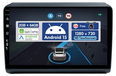Obrázok produktu pre Android 14, autorádio pre modely 2006-2015: Bezdrôtové Carplay, 9-palcový 2DIN, ovládanie z volantu, DAB