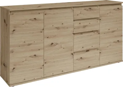 Produktbild von Sideboard - 160 x 84 cm - 3 Türen - 4 Schubladen - Artisan Eiche Nachbildung