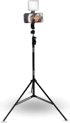 Produktbild von Smartphone Stativ mit Licht 2m Lampe Leuchte Halterung Ständer Tripod Handy