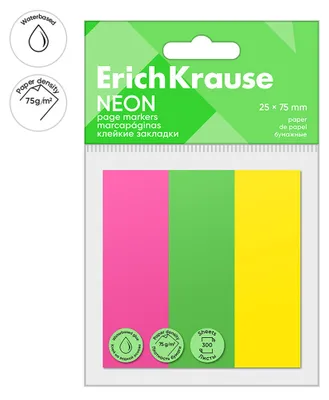 Seitenmarker 25mm Neon Papier beschriftbar 300 Blatt sortiert