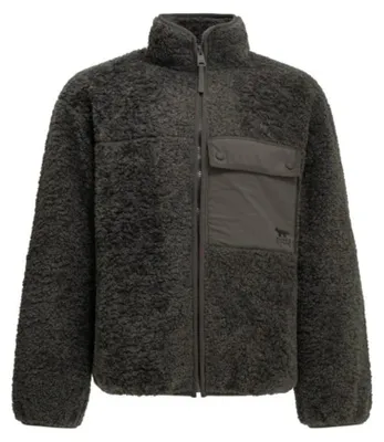 Produktbild von MAISON KITSUNE – Grau melierte Fleecejacke für Herren – Größe L