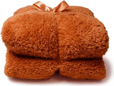 Produktbild von Unique Living - Plaid Teddy 150x200cm - Orange Flame
