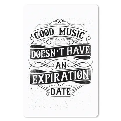 Produktbild von MuchoWow® Mauspad Mousepad Musik - Retro - Briefe - Zitat 18x27 cm - Mousepads - Maus Mat - Pad - Mausunterlage