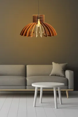 Immagine prodotto di Opviq, 162- 162FLH, colore noce, lampadario, corpo in MDF (spessore: 3 mm)