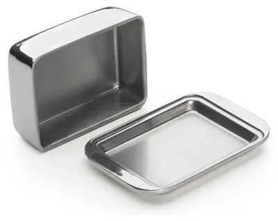 Produktbild von WEIS Butterdose 1/2 Pfund für 250g doppelwandig Edelstahl