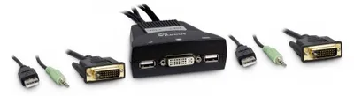 Obrázek produktu pro Inter Tech 88887188 Inter-Tech KVM Switch LS-21DA DVI, 2 Port, Kunststoff