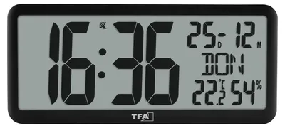Productafbeelding van TFA 60.4525.01 – Zwart – Digitale radio-wekker met weersvoorspelling