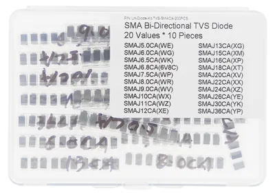 TVS-Dioden-Kit 200 Stück SMA 400W bidirektional SMD