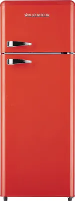 Produktbild von WOLKENSTEIN Retro Kühl-Gefrierkombination Kühlschrank GK212.4RT FR rot 211L E