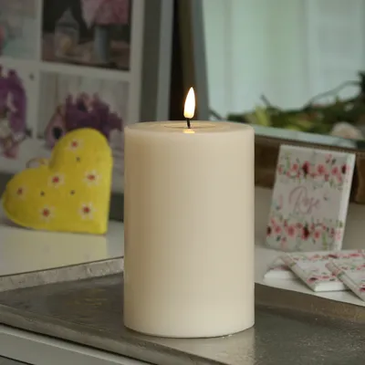 Produktbild von Deluxe Homeart Creme Stumpenkerze 10 * 15 cm