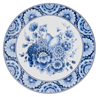 Zdjęcie produktu dla Heinen Delfts Blauw – Ścienny talerz "Owoce i kwiaty"