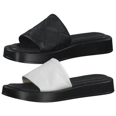 Produktbild von Tamaris Damen Pantoletten Plateau Clogs Leder 1-27232-28, Größe:36 EU, Farbe:Weiß