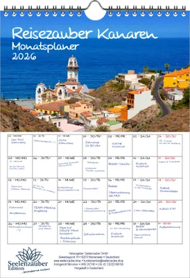 Produktbild von Reisezauber Kanaren Planer DIN A4 Kalender für 2026 Urlaub Strand Spanien - Seelenzauber