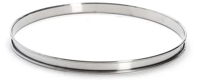 Image de de Buyer - Moule à gâteau rond en acier inoxydable - Diamètre 24 cm, hauteur 2 cm - 3091