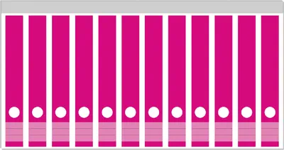 Produktbild von Wallario Ordnerrücken Sticker, selbstklebend für schmale Ordner, 12 Stück, Motiv Pink