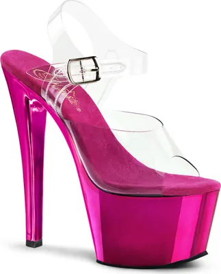 Produktbild von SKY-308 Damen Sandale von Pleaser, Transparent Pink , EU 40, US 10