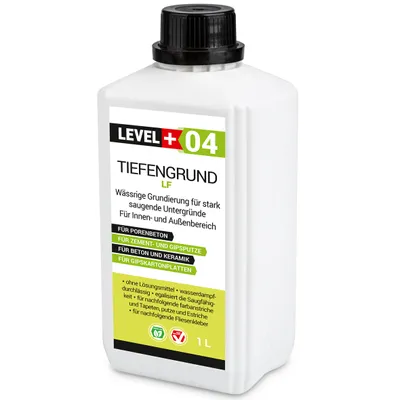 Produktbild von Tiefgrund Universal 1L Grundierung Haftgrund Tiefengrund Wand Boden LF Innen Außen LEVEL+ RM04