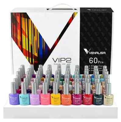 Obrázek produktu pro Sada gelových laků na nehty, 60 barev, 7,5 ml na lahvičku, odnímatelná, (31-90) VIP2