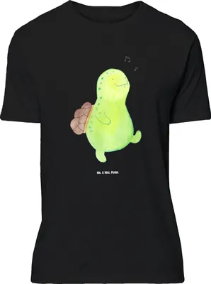 Produktbild von Mr. & Mrs. Panda Größe L T-Shirt Schildkröte Pfeifen - Schwarz - Geschenk, Shirt, Depression, Glück, mit Spruch, Spazieren, Tshirt, Trennung
