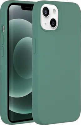 Produktbild von Accezz Liquid Silikoncase iPhone 13 Mini - Dunkelgrün