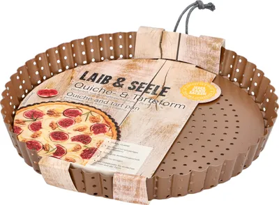 Immagine prodotto di Birkmann Laib & Seele Quiche- & Tarteform, Quicheform, Backform, Kuchenbackform, Karbonstahl, Ø 25 cm, 210554
