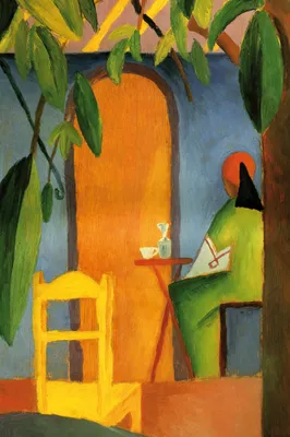 Produktbild von August Macke Kunstdruck Bild - Türkisches Cafe II, 1914 (120 x 80 cm)